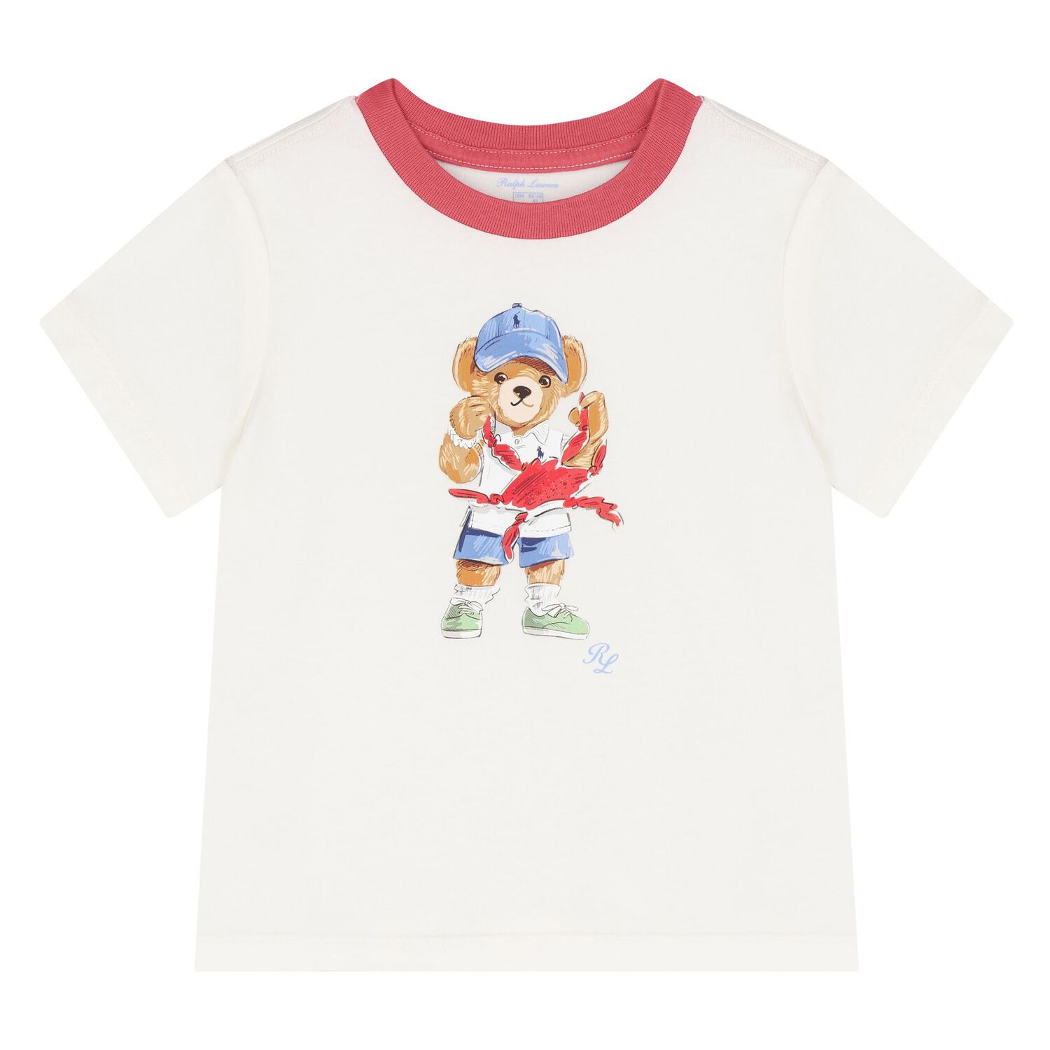 Baby Boys Ivory & Red Cotton Shorts Set, 1, hi-res