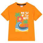 Girls Orange Beach T-Shirt, 1, hi-res