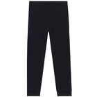 بنطلون رياضي بالشعار باللون الكحلي للأولاد, 1, hi-res