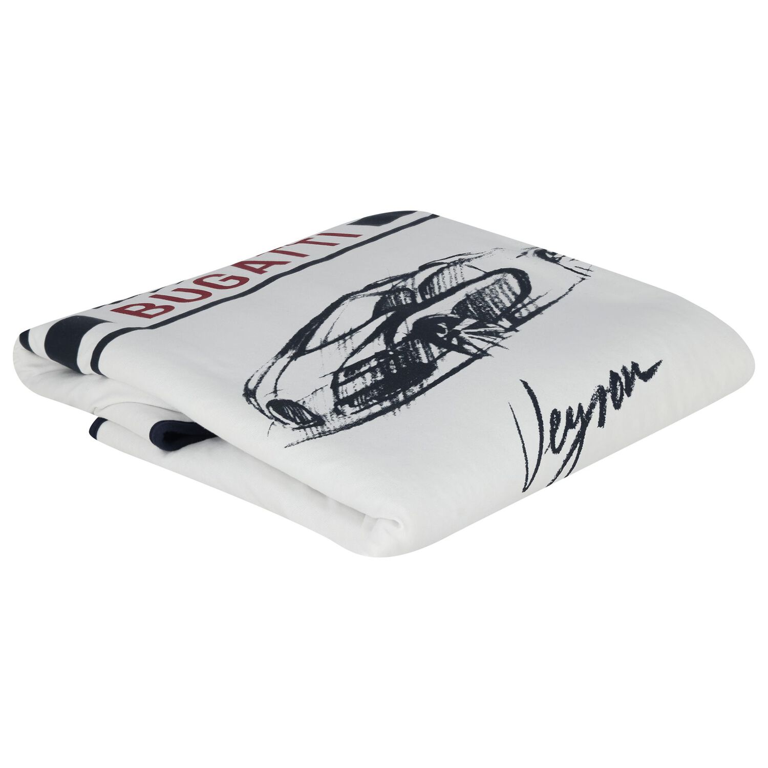 Baby Boys White & Navy Blue Logo Blanket, 1, hi-res