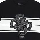 Girls Black Embellished Logo T-Shirt, 2, hi-res