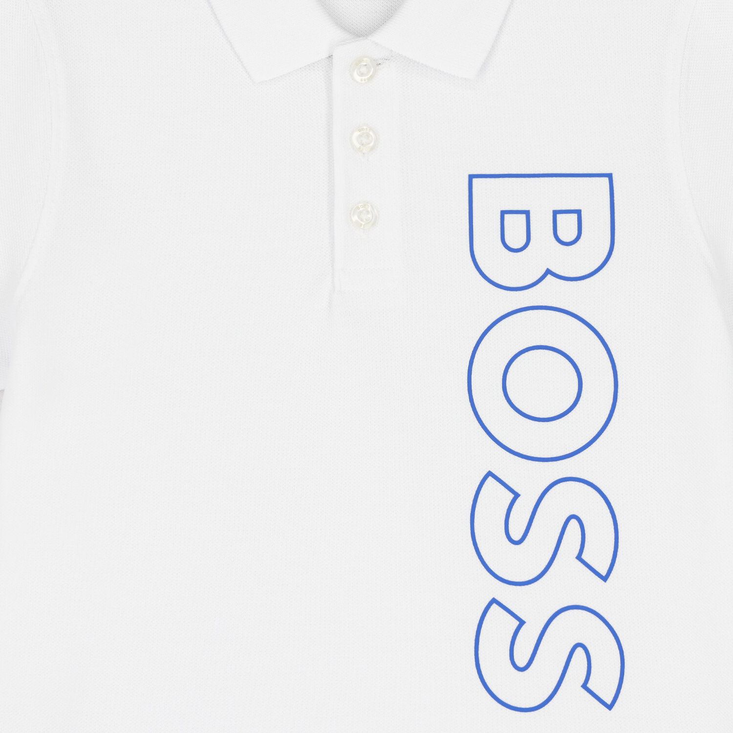 Boys White Logo Polo Shirt, 2, hi-res image number null