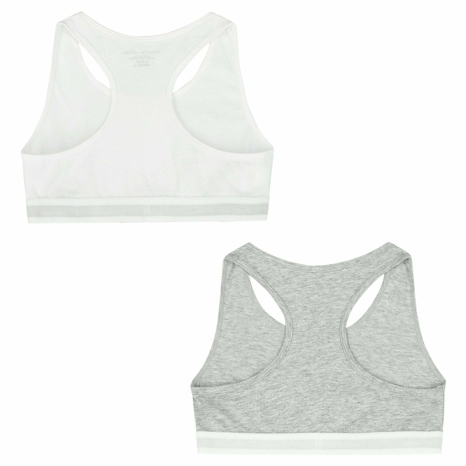 Girls White & Grey Bra Tops (2-Pack), 1, hi-res image number null