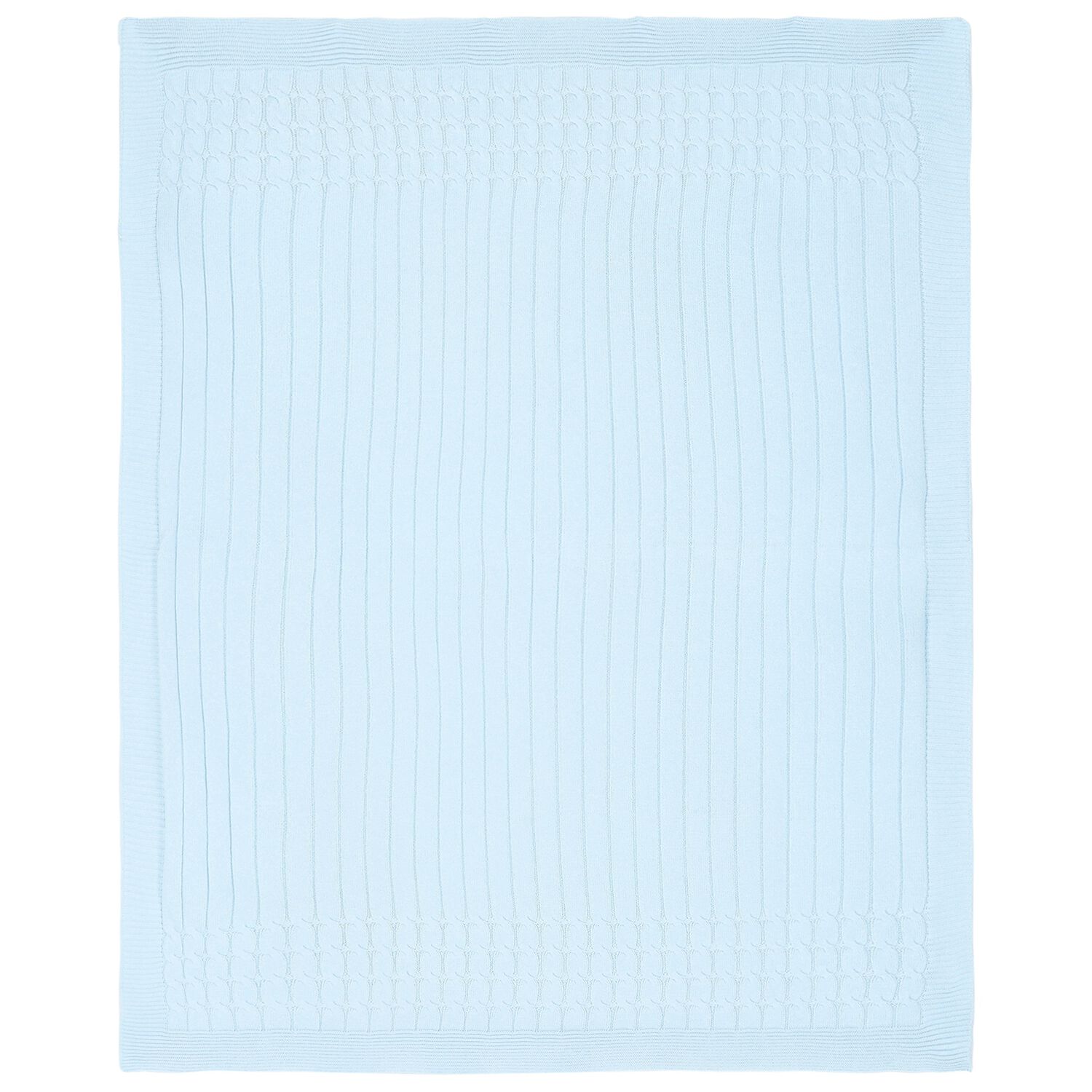 Baby Boys Blue Knit Blanket, 2, hi-res