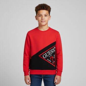 Boys Red Logo Sweatshirt