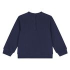 Younger Boys Navy Blue Sweatshirt, 1, hi-res
