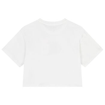 Girls White Logo T-Shirt