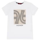 Boys White Logo T-Shirt, 1, hi-res