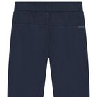 Boys Navy Blue Fleece Joggers, 1, hi-res