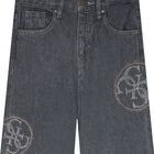 Girls Grey Embellished Logo Jeans, 1, hi-res