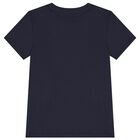 Boys Navy Blue Logo T-Shirt, 3, hi-res