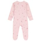 Baby Girls White & Pink Babygrows ( 4 Pack ), 4, hi-res