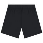 Boys Black Logo Shorts, 1, hi-res