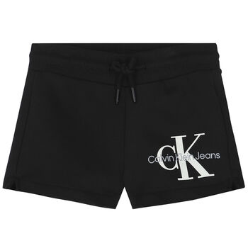 Girls Black Logo Shorts