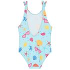 Girls Aqua Printed Swimsuit, 1, hi-res