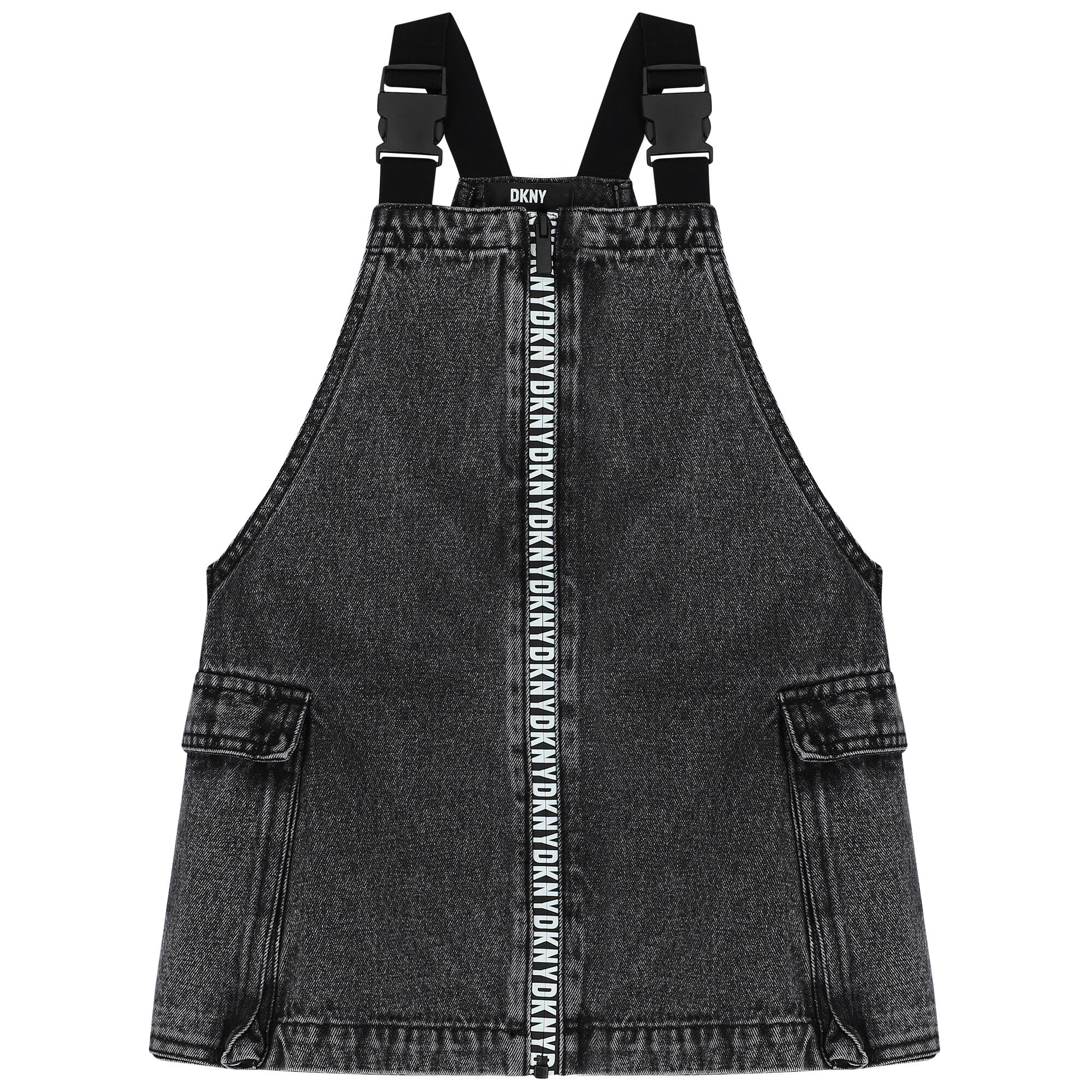 Denim pinafore discount black
