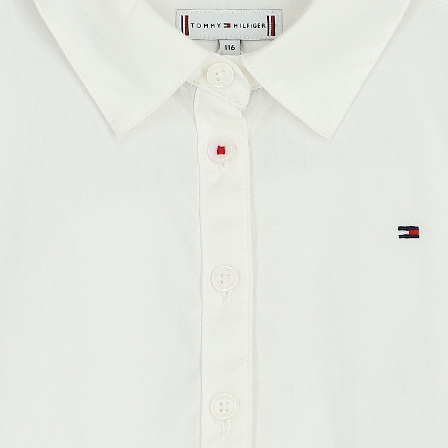 Girls White Logo Shirt Dress, 1, hi-res image number null