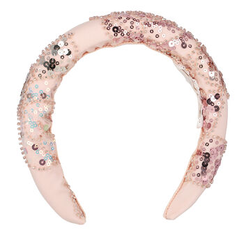 Girls Pink Sequin Headband