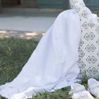 White Cotton Knit Baby Blanket, 2, hi-res