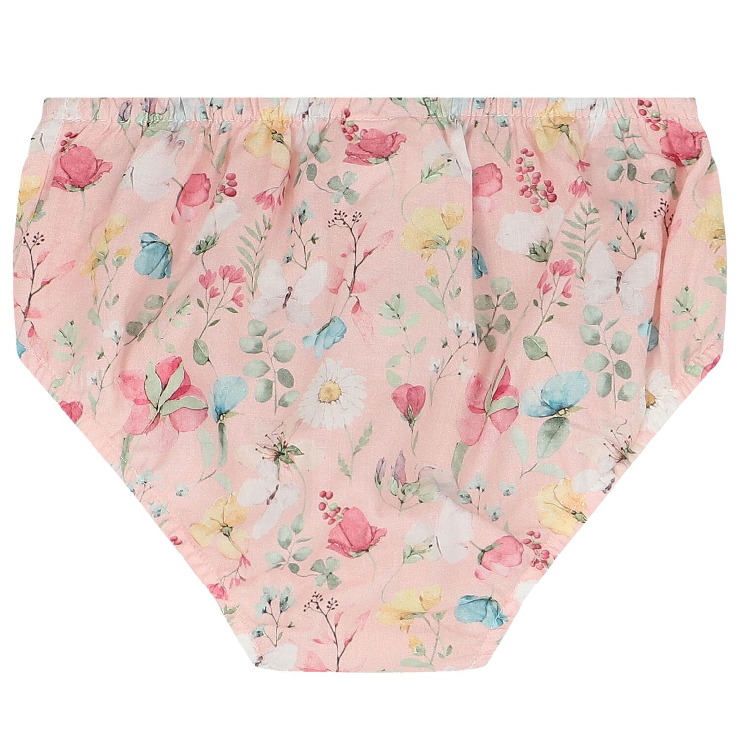 طقم بنات فستان بطبعة الزهور باللون الوردي, 1, hi-res