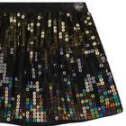 Girls Black Tulle & Gold Sequins Skirt, 1, hi-res