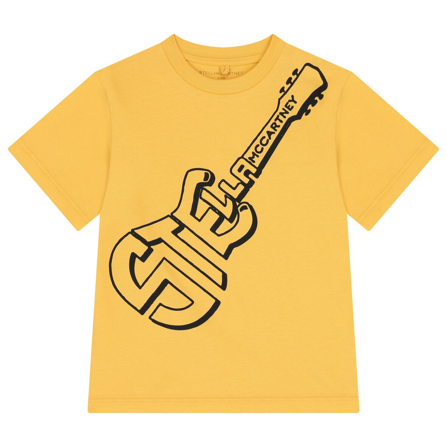 Boys Yellow Guitar Logo T-Shirt             , 2, hi-res