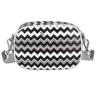 Girls Black & White Logo Zigzag Shoulder Bag, 2, hi-res