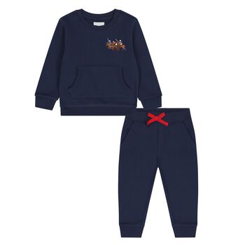 Baby Boys Navy Blue Logo Tracksuit