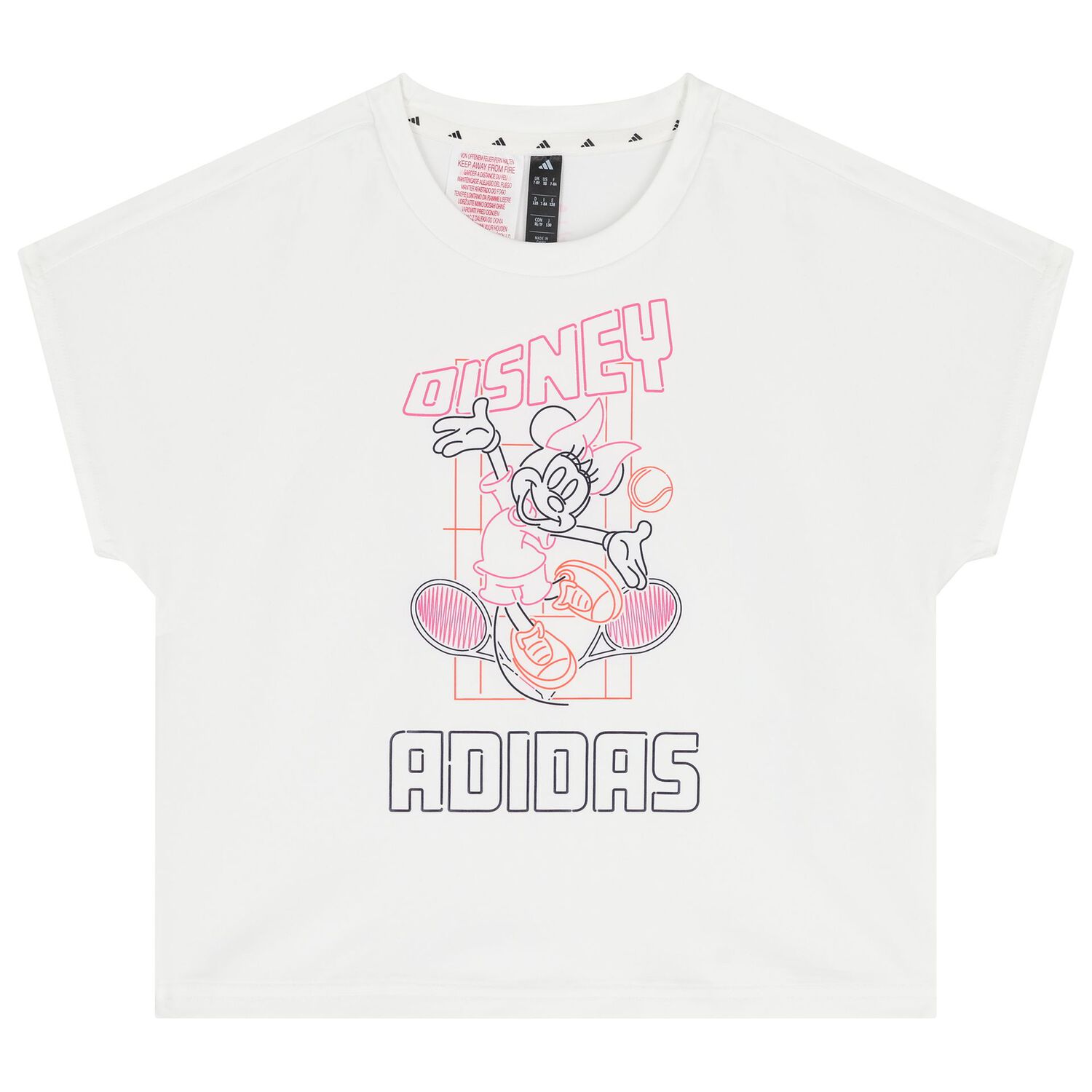 طقم ليجينز للبنات بالشعار بطبعه ديزنى باللون الابيض والارجوانى , 1, hi-res