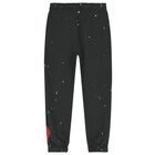 Boys Black Logo Joggers, 1, hi-res
