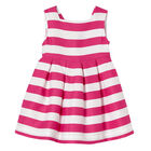 Girls Pink & White Striped Dress, 1, hi-res