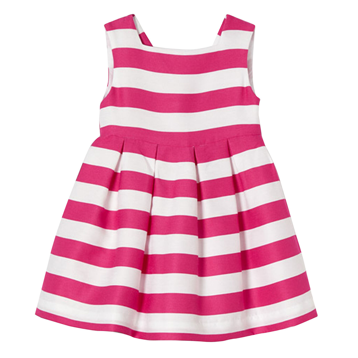 Girls Pink & White Striped Dress, 1, hi-res image number null