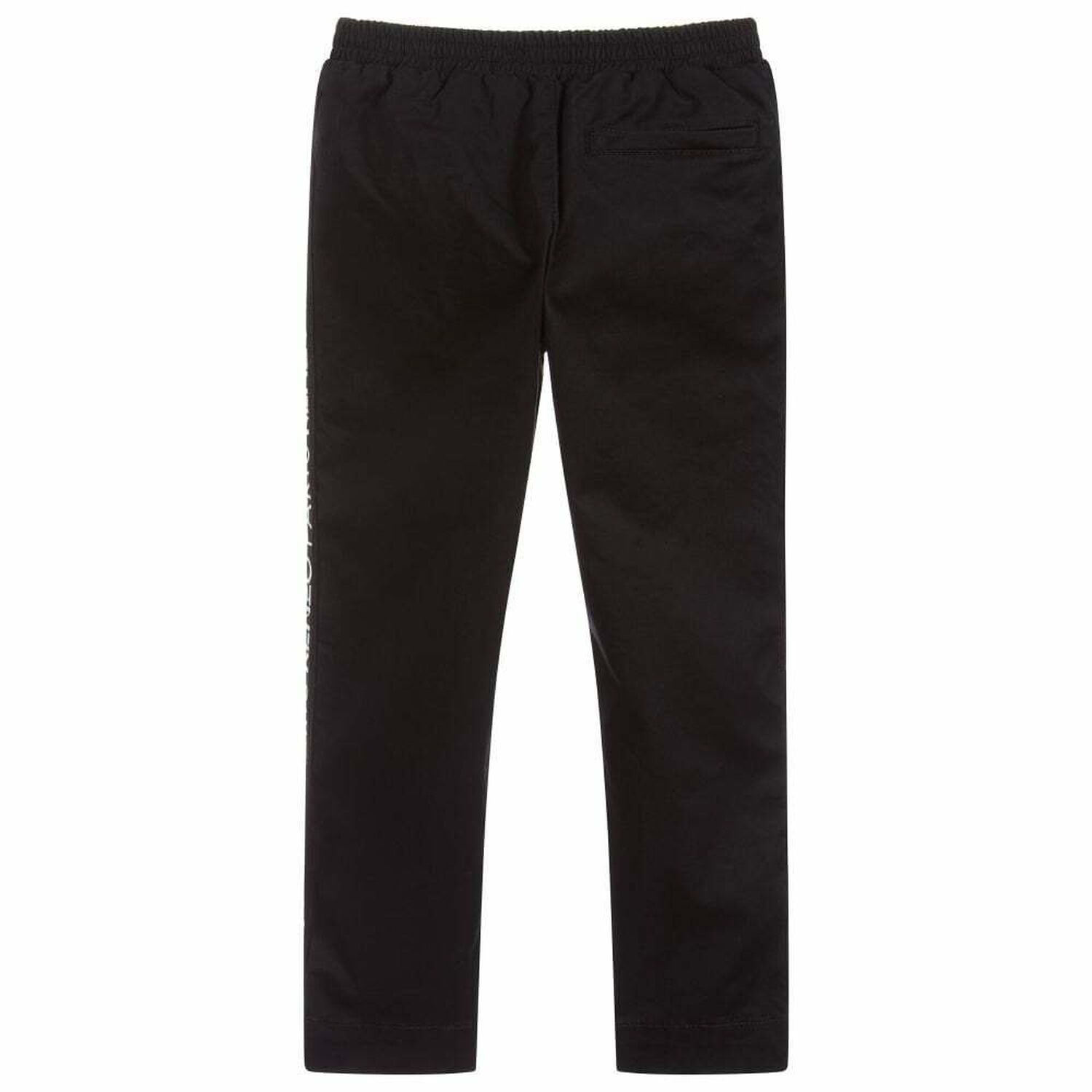 بنطلون بالشعار باللون الاسود للاولاد, 1, hi-res