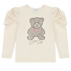 طقم تنورة بطبعة تيدى باللون العاجى والاحمر, 1, hi-res