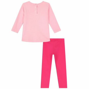 Girls Pink Leggings & Top Set