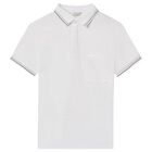 Boys White  Polo Shirt, 1, hi-res