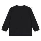 Younger Boys Black & White Logo Sweatshirt, 1, hi-res