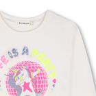 Girls Ivory Sequin Unicorn Long Sleeeve Top, 1, hi-res