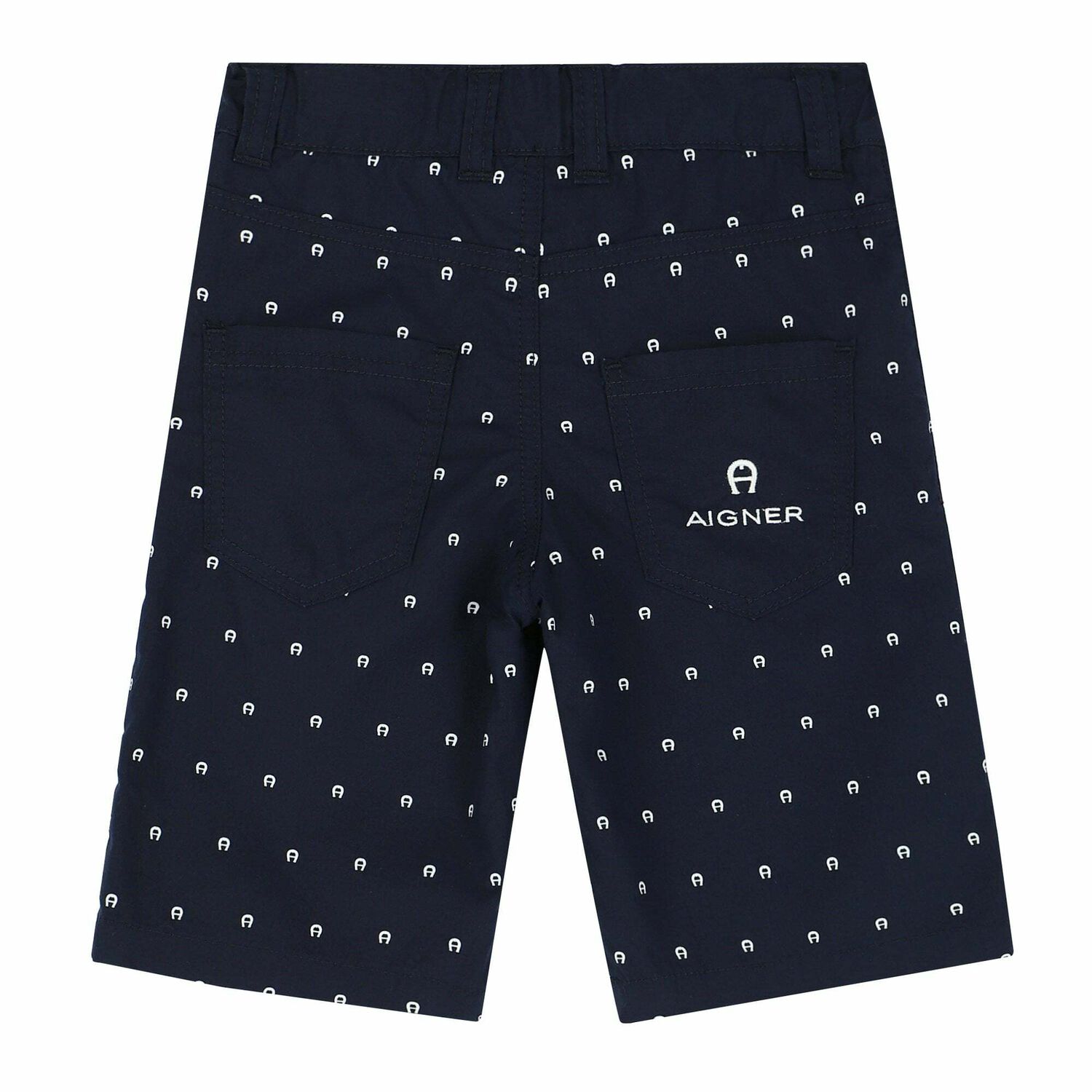 Boys Navy Logo Shorts, 1, hi-res