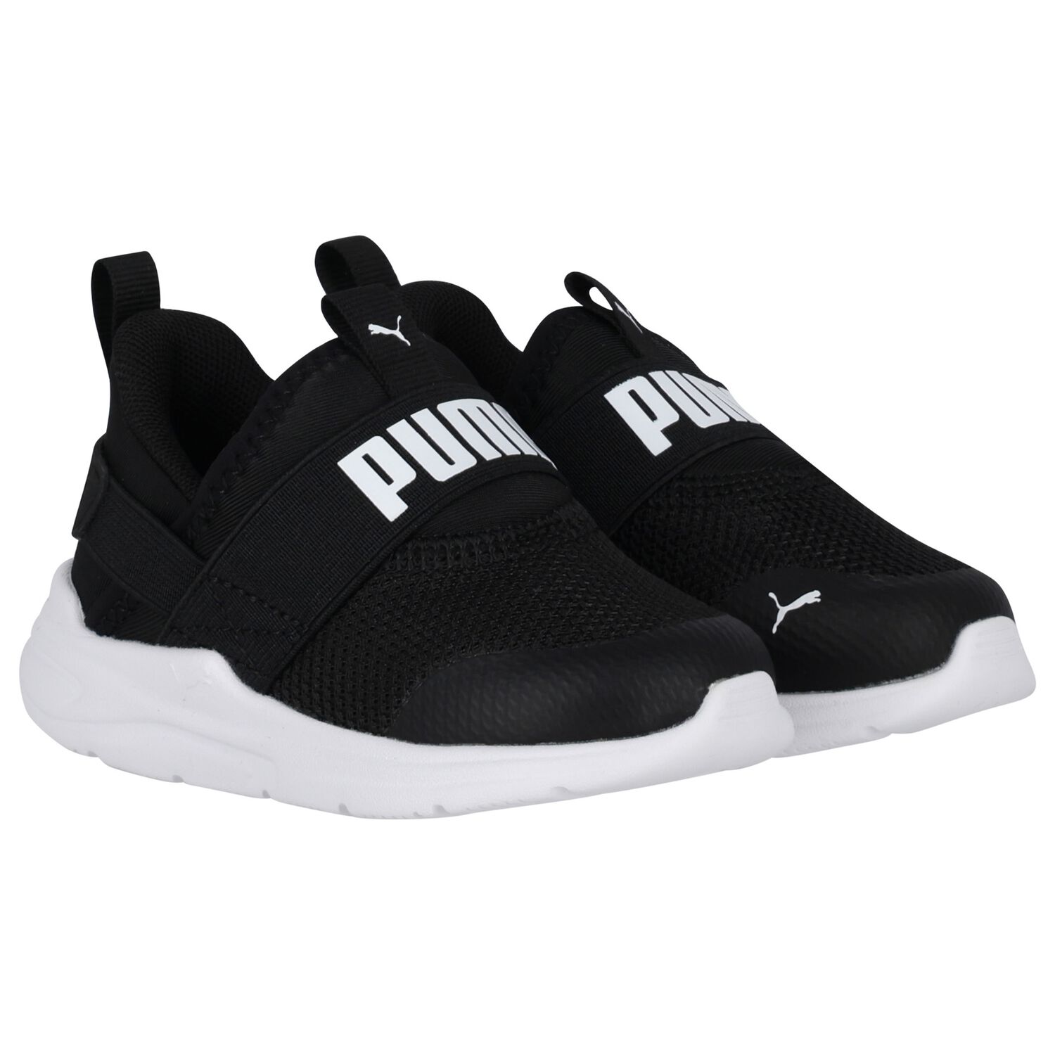 حذاء رياضي أسود ناعم سلكي من سليب تيك 2, 1, hi-res