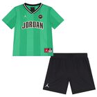 Boys Green & Black Jordan Shorts Set, 2, hi-res