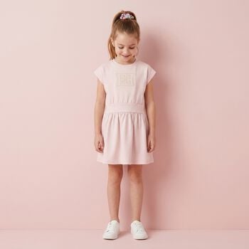 Younger Girls Pink Logo Dress