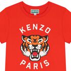 Girls Red Logo Tiger T-Shirt, 1, hi-res