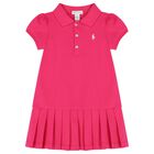 Baby Girls Pink Logo Polo Dress Set, 1, hi-res
