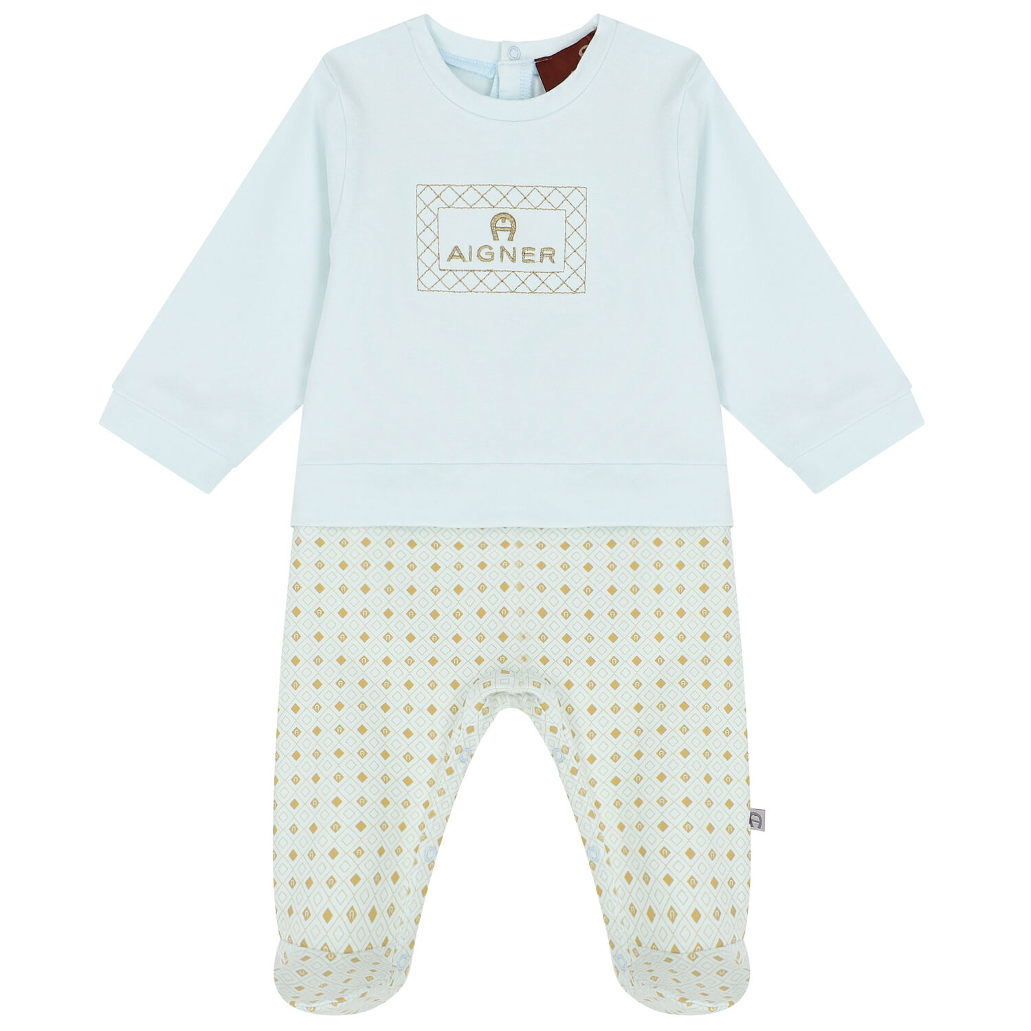 Blue & Gold Logo Babygrow, 2, hi-res image number null