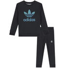 Black Trefoil Logo Tracksuit, 1, hi-res