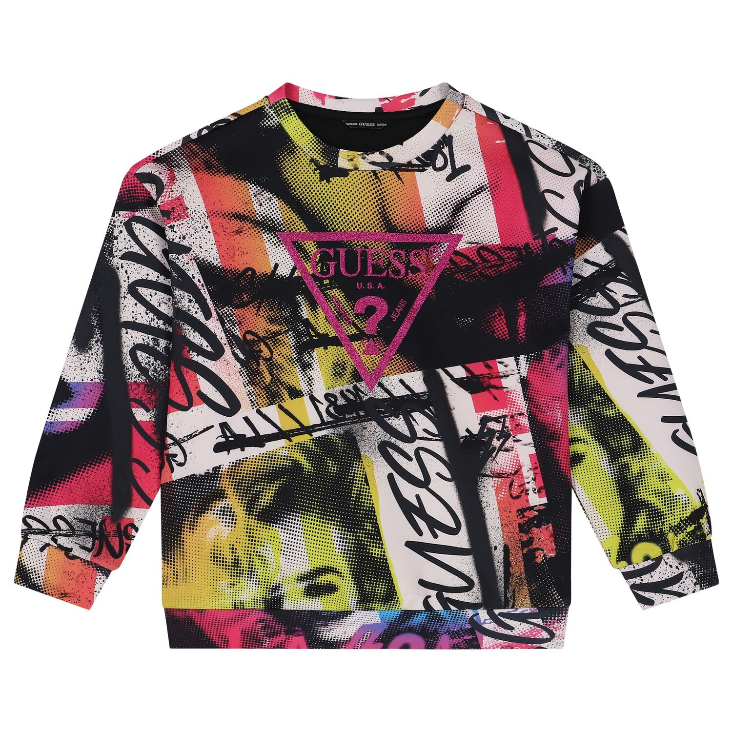 Girls Multi-Coloured Logo Sweatshirt, 1, hi-res