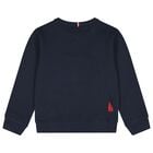Boys Navy Blue Logo Sweatshirt, 1, hi-res