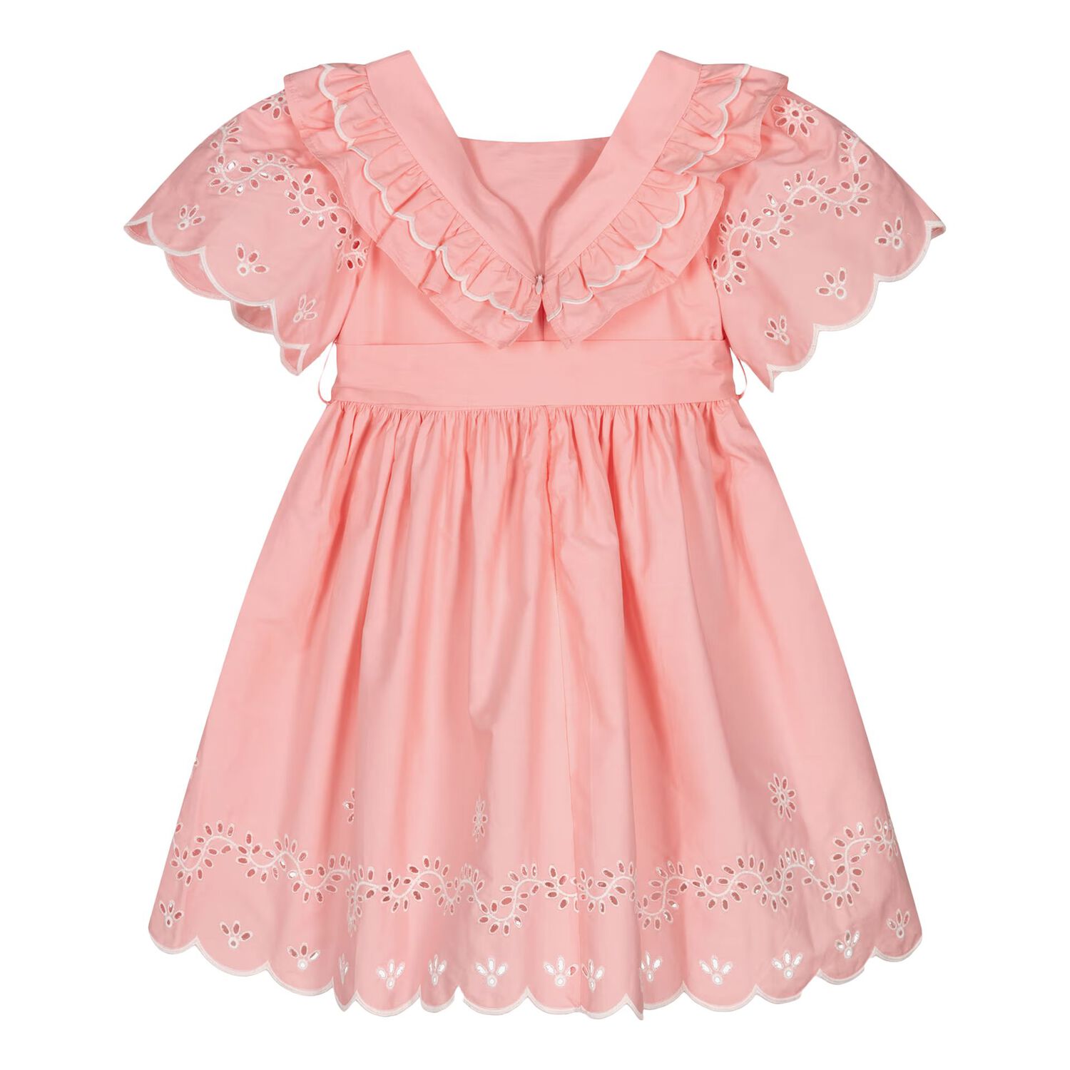 Girls Pink Woven Dress, 1, hi-res
