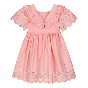 Girls Pink Woven Dress